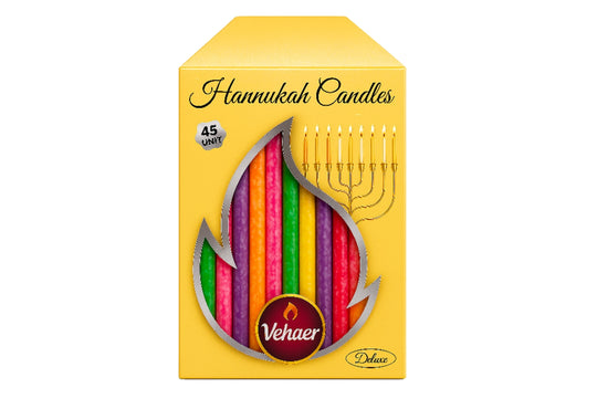 Deluxe Multicolor Chanukah Candles