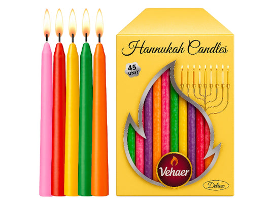 Deluxe Multicolor Chanukah Candles