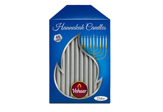 Deluxe Silver metal Chanukah Candles