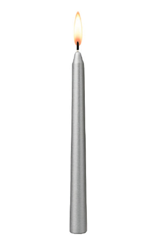 Deluxe Silver metal Chanukah Candles