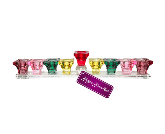 Crystal Menorah Multicolor Edition
