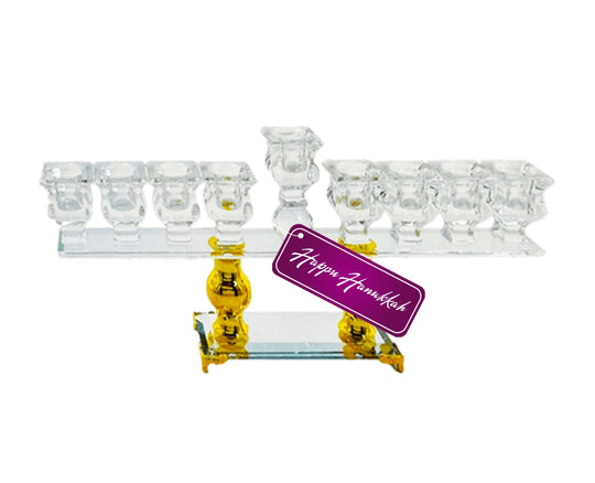 Crystal Menorah Gold Base Support