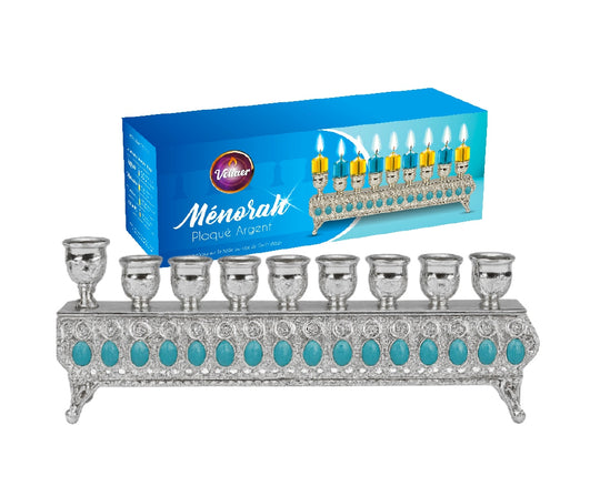Menorah Oil Silver – Pearl Blue Edition