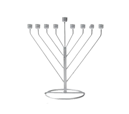 Wire Frame Menorah Rambam Silver