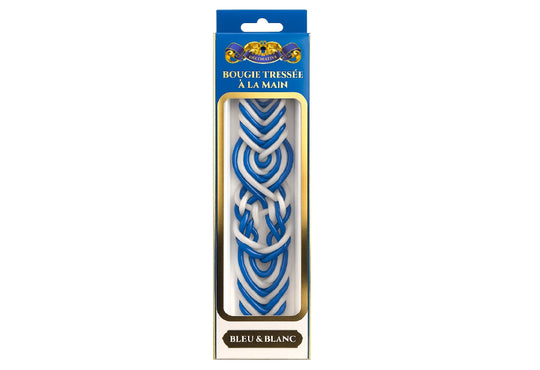 Braid Blue&white deluxe EXTRA BIG Havdalah Candle